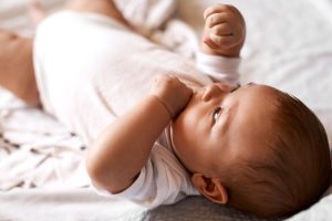 Young child laying down